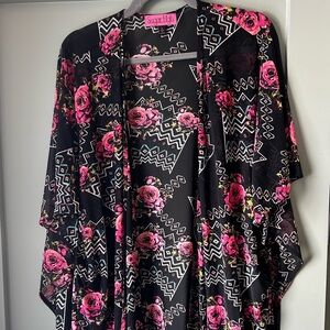 Sugarlips Black and Pink Floral Camisole